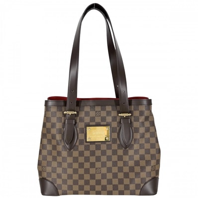 LOUIS VUITTON ルイヴィトン トートバッグ ハムステッドMM ハンドバッグ 肩掛け N51204 ダミエキャンバス ブラウン 茶 ゴールド金具 レディース【中古品】