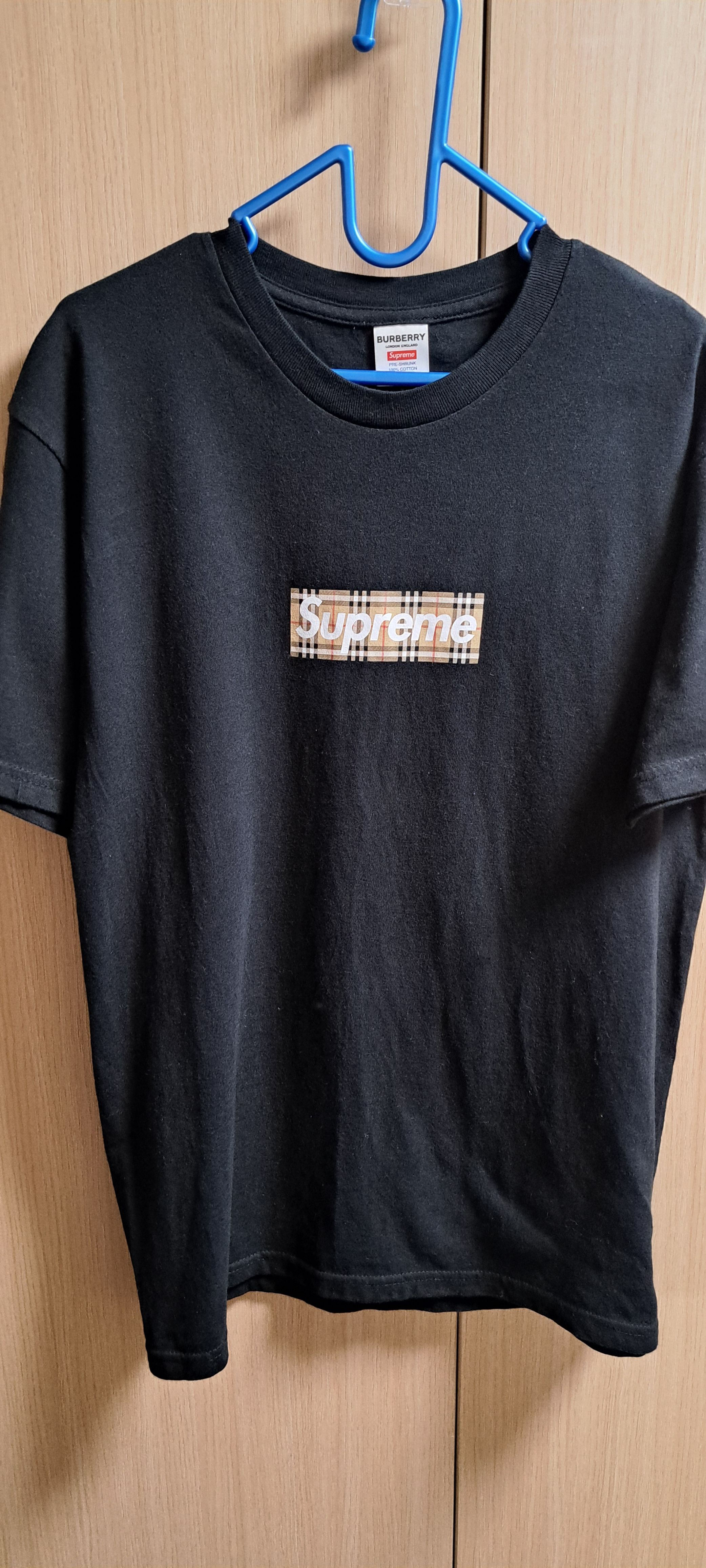 Supreme / Burberry Box Logo Tee "Black"