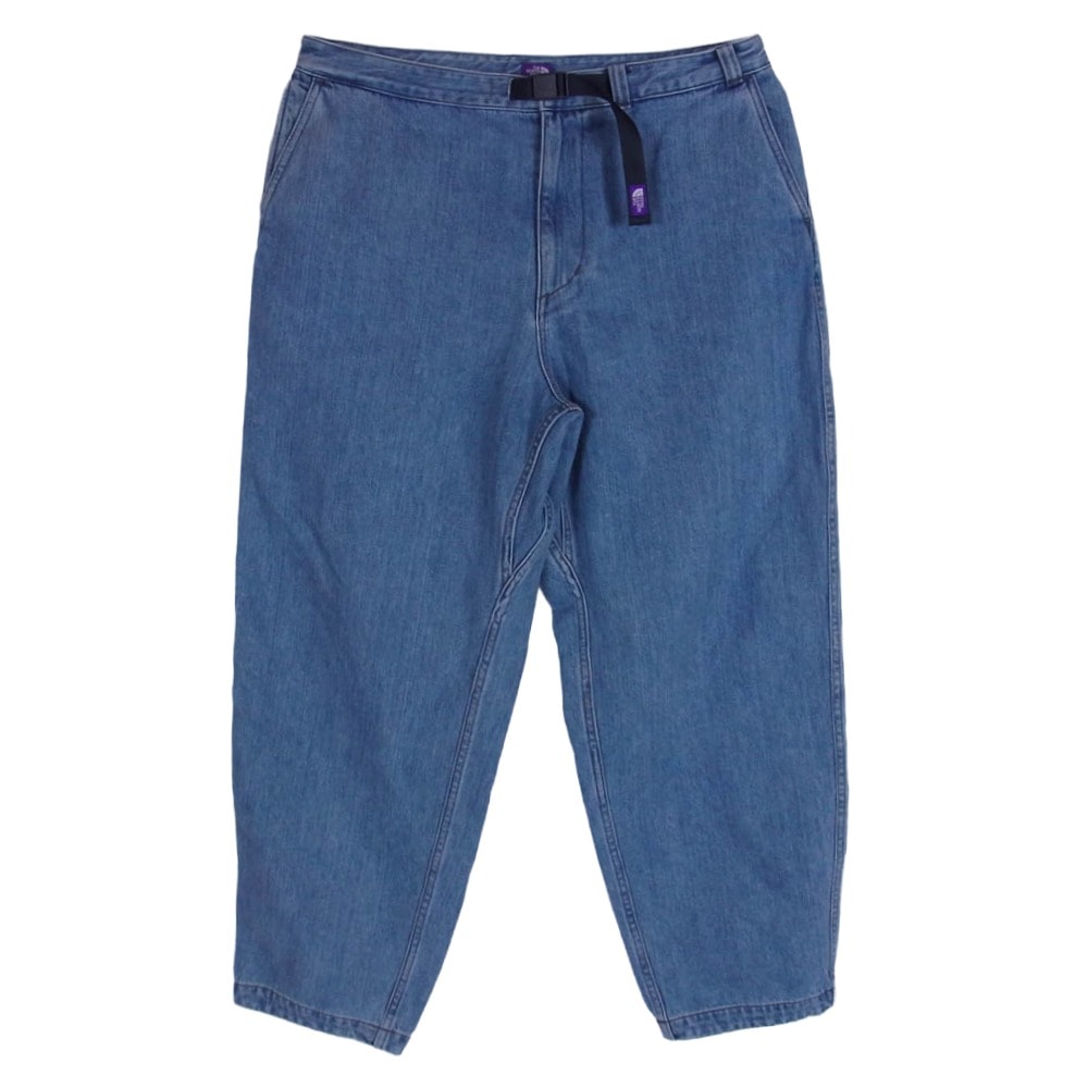THE NORTH FACE パンツ N24FC080 PURPLE LABEL パープルレーベル Denim Wide Tapered Field Pants Indigo Bleach デニム ワイド テーパード フィールド パンツ ブリーチ 中古】