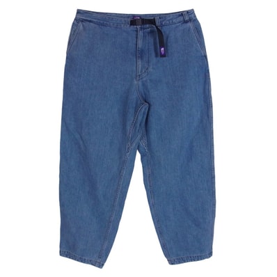 THE NORTH FACE パンツ N24FC080 PURPLE LABEL パープルレーベル Denim Wide Tapered Field Pants Indigo Bleach デニム ワイド テーパード フィールド パンツ ブリーチ 中古】