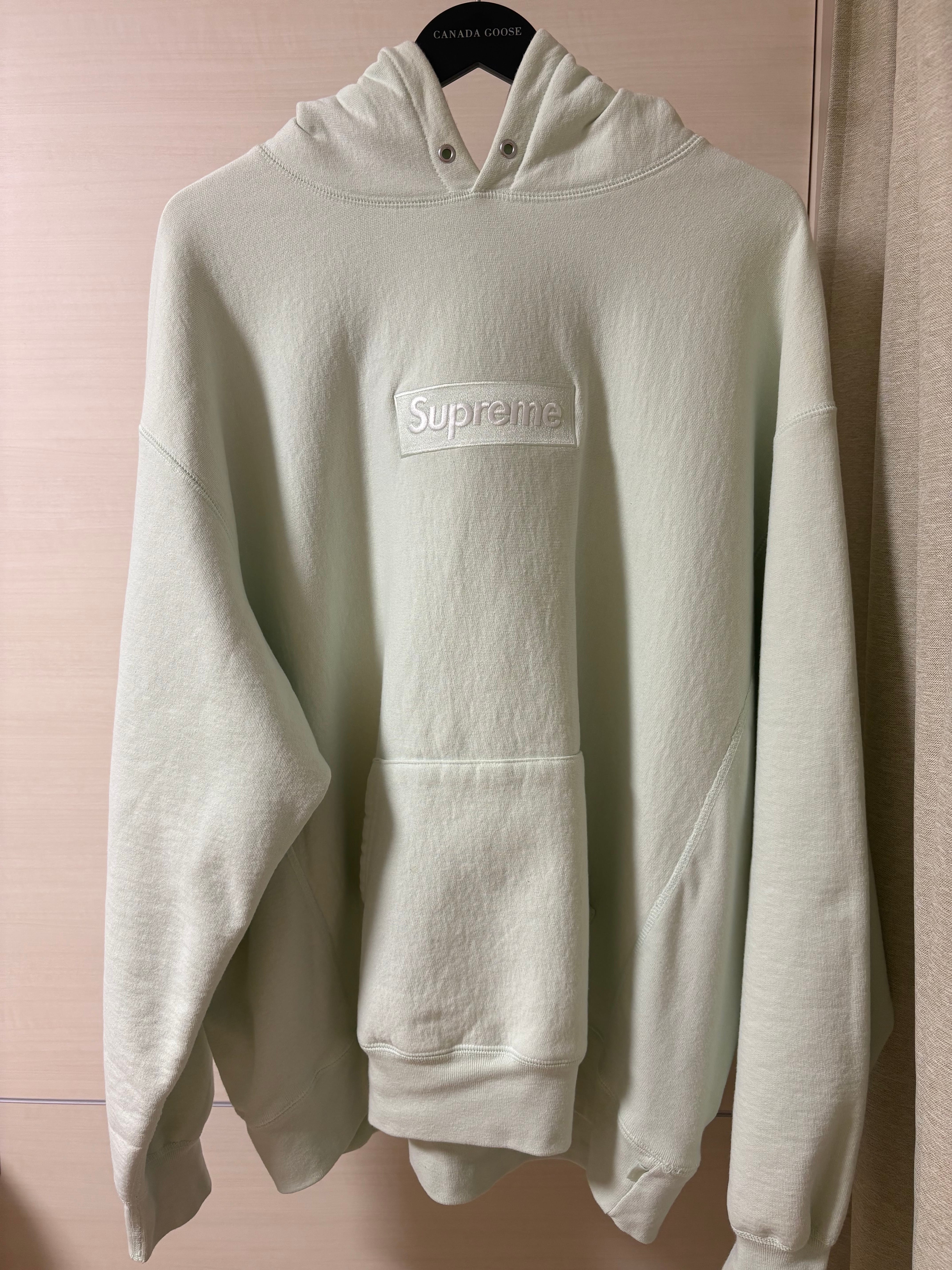 Supreme Box Logo Hooded Sweatshirt "Light Green" (23FW)