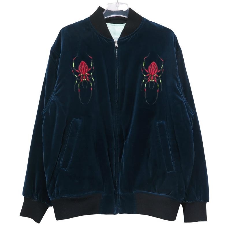 WACKO MARIA Wolf`s Head / Reversible Ska Jacket "Dark Blue Mint"