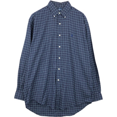 古着 ラルフローレン Ralph Lauren BLAKE 長袖 ボタンダウンチェックシャツ メンズM相当/eaa659346