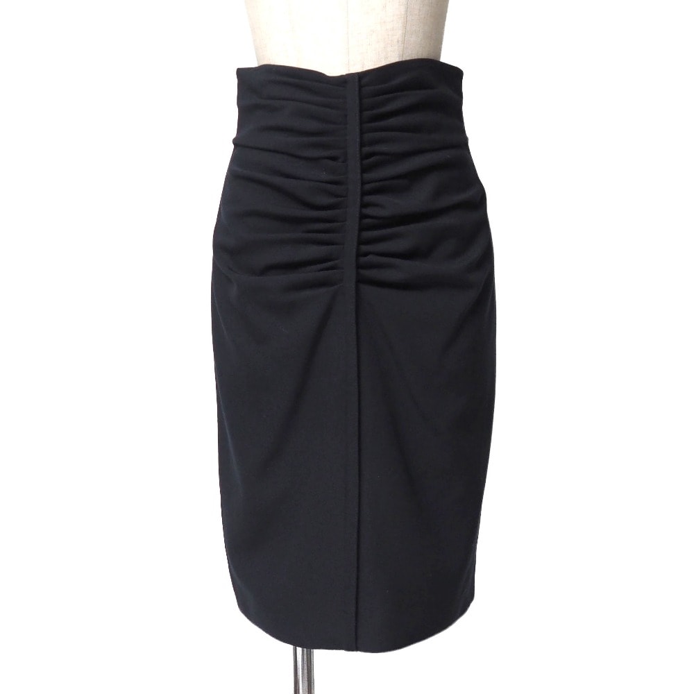 ■美品■BALENCIAGA バレンシアガ スカート サイズ34 ギャザー タイトスカート イタリア製 ブランド古着【中古】20260211/RA7739