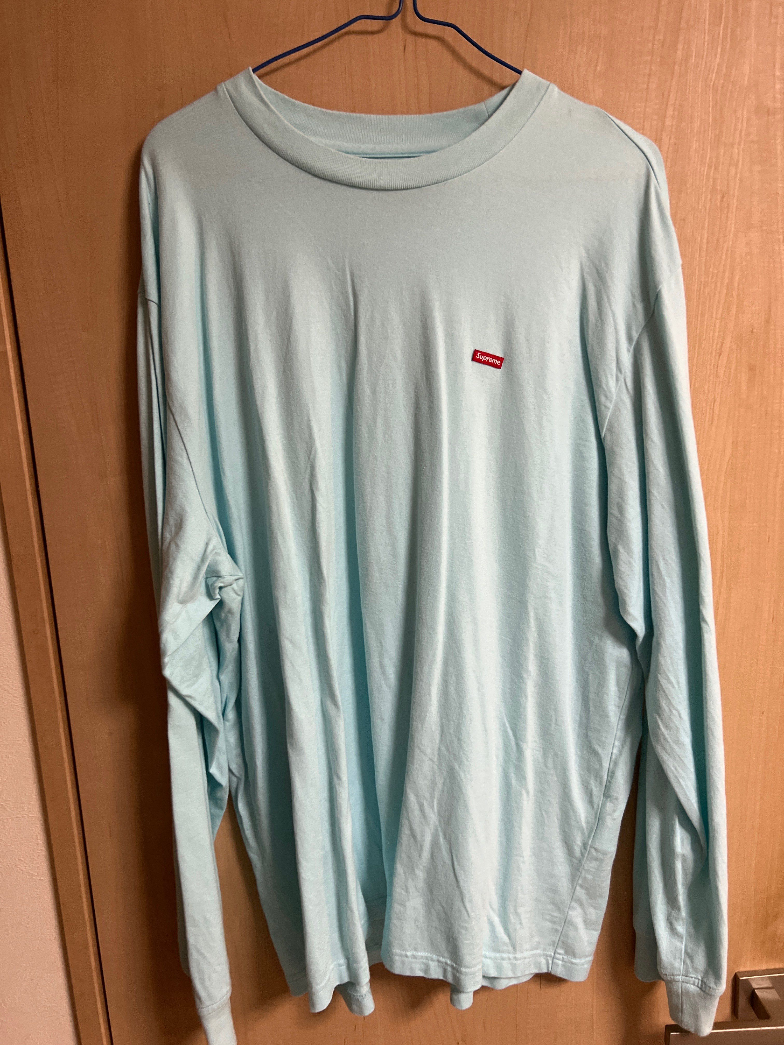 Supreme Small Box L/S Tee "Cyan"(21FW)