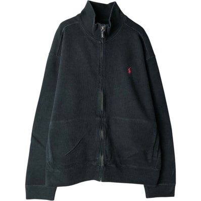 古着 ラルフローレン Ralph Lauren POLO by Ralph Lauren リブ編み フルジップスウェットシャツ トレーナー メンズL相当/eaa630455