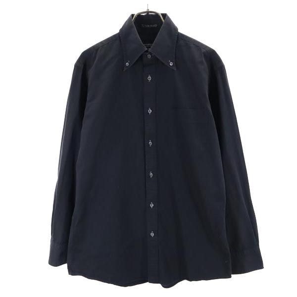 BURBERRY BLACK LABEL バーバリーブラックレーベル 三陽商会 長袖 ボタンダウンシャツ 39 ブラック