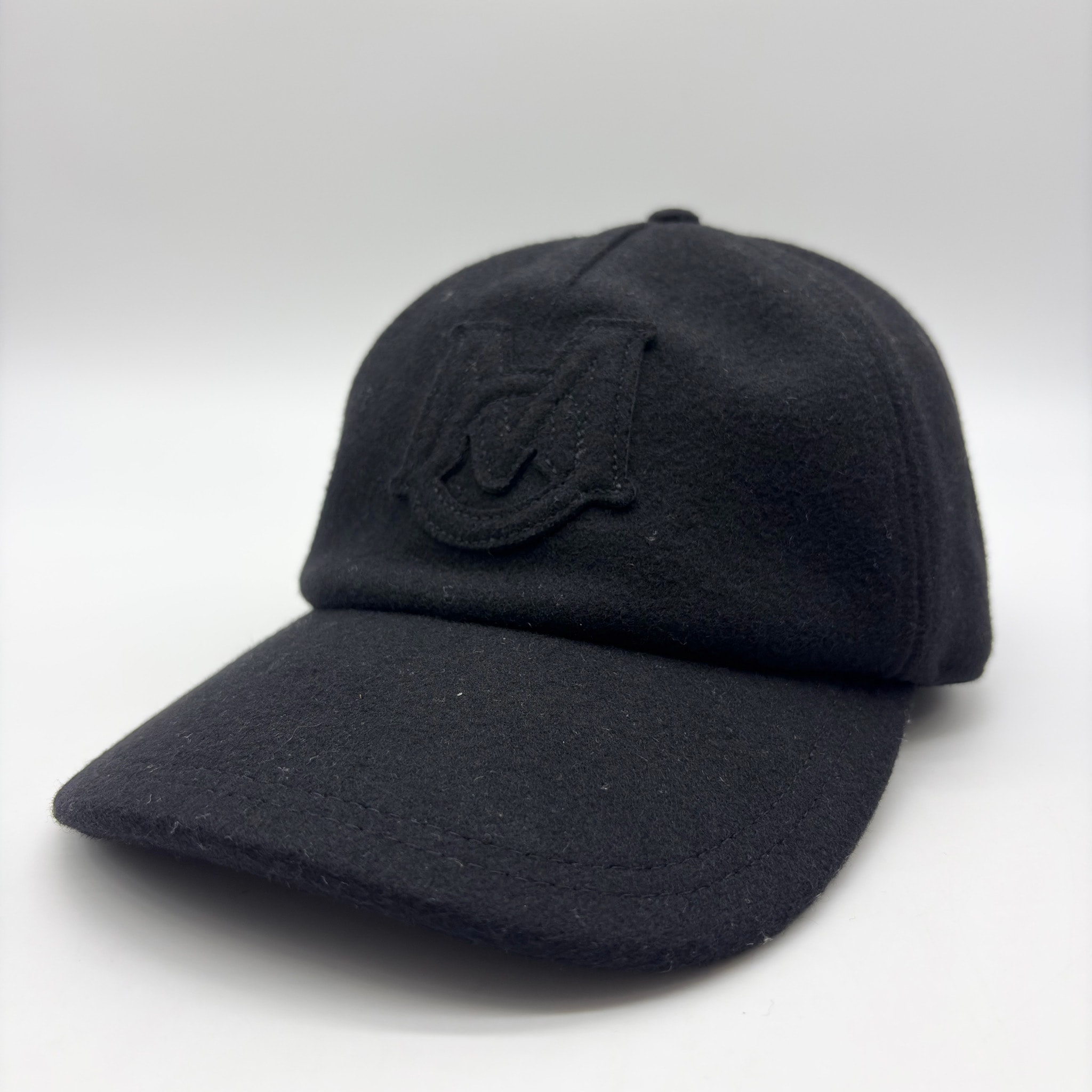 Moncler Wool Icon Patch Baseball Cap "Black"