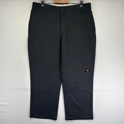 古着 ディッキーズ Dickies パンツ ダブルニー ツールポケット ワンポイントロゴ ジッパーフライ w38 L30 グレー系 メンズ
