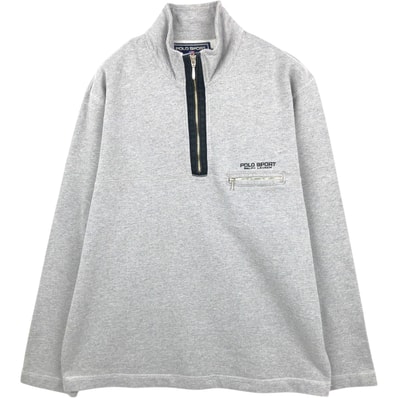 古着 ラルフローレン Ralph Lauren POLO SPORT ポロスポーツ ハーフジップスウェットシャツ トレーナー メンズL相当/eaa676295