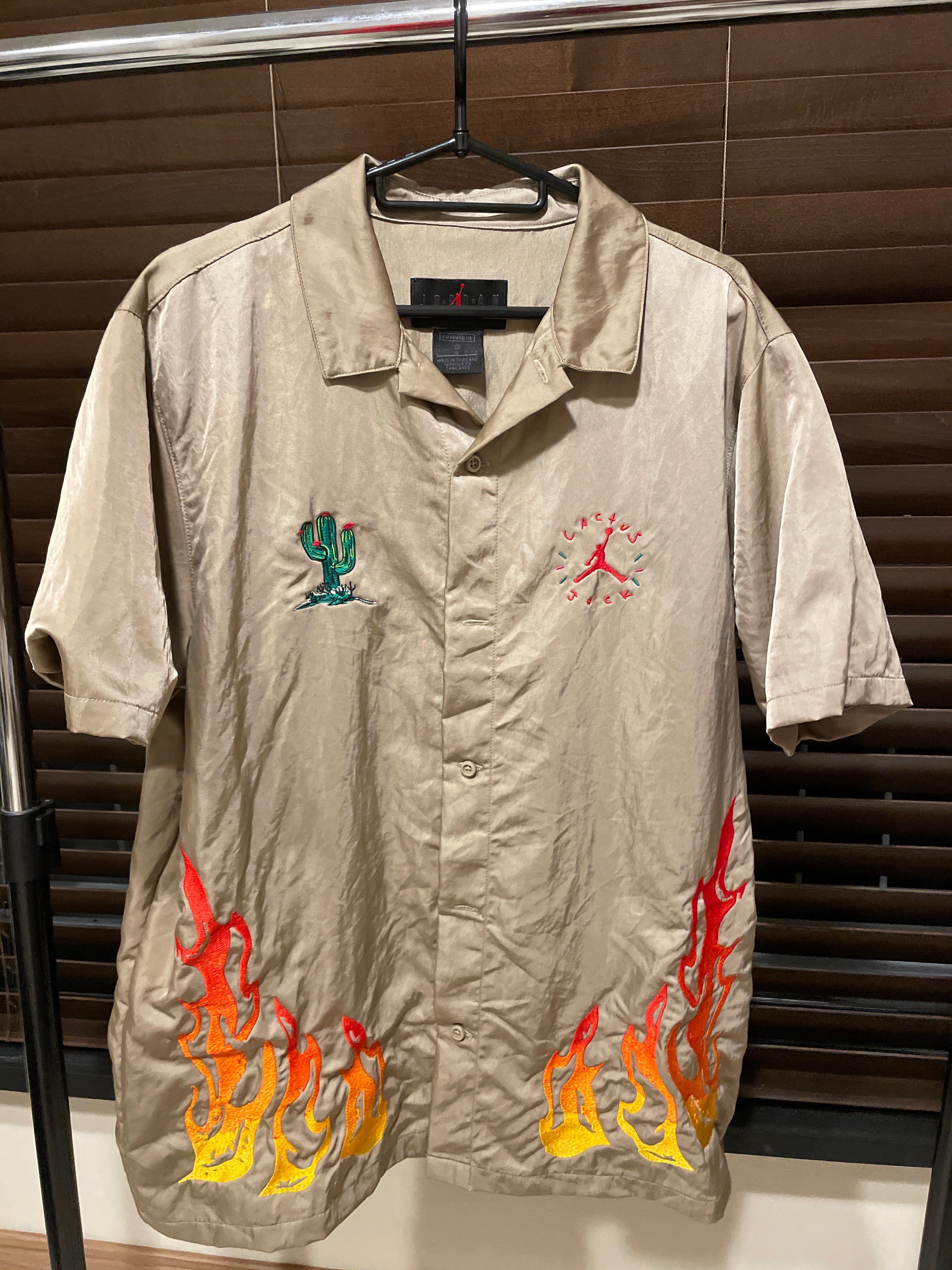 Air Jordan x Travis Cactus Jack Button Down Shirt "Khaki Desert"