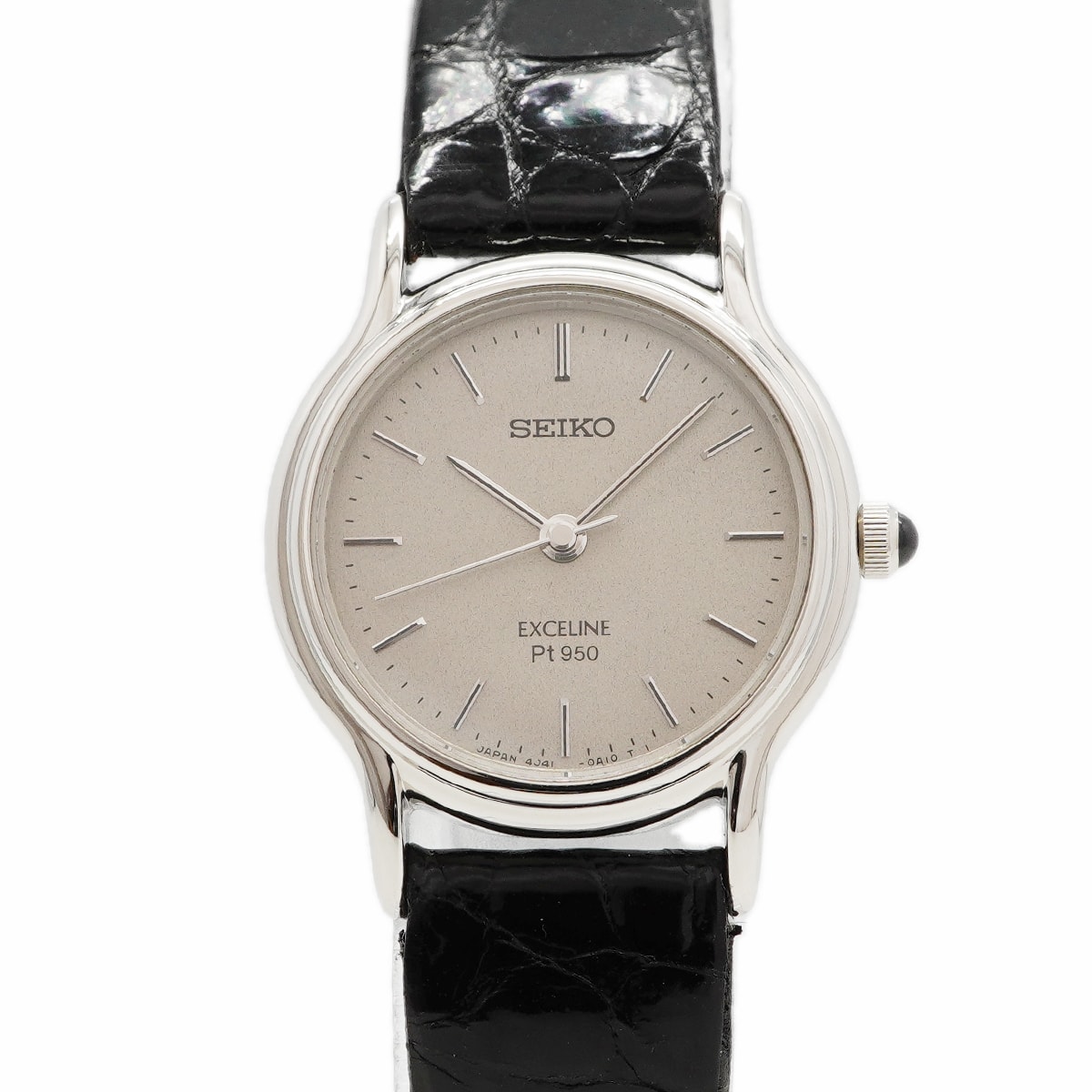 ★SALE【6wgd0299】セイコー エクセリーヌ プラチナ PT950 4J41-0A10 シルバー文字盤【中古】腕時計 レディース