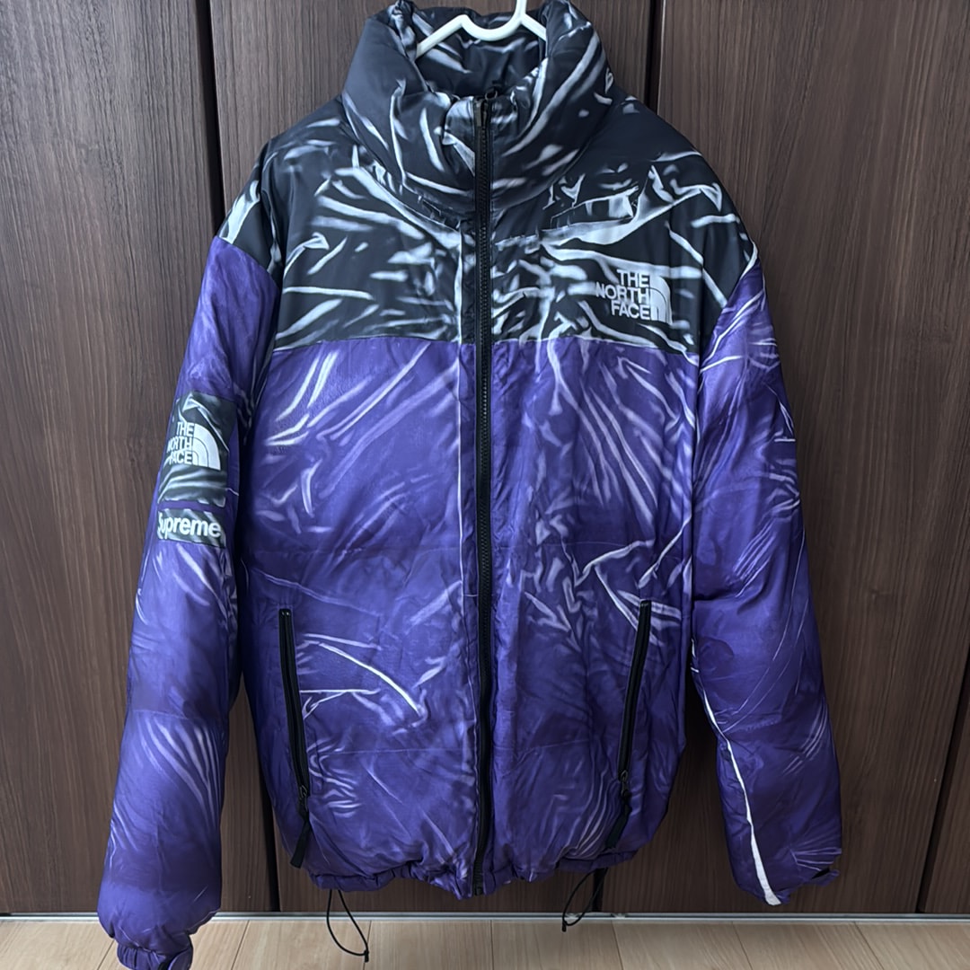 Supreme x The North Face Trompe Loeil Printed Nuptse Jacket "Purple"