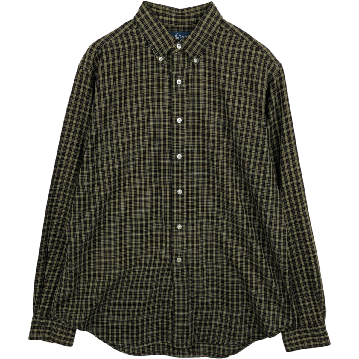 古着 ラルフローレン Ralph Lauren CLASSIC FIT チェック柄 長袖 ボタンダウンチェックシャツ メンズL相当/eaa631276