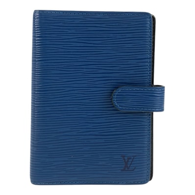 LOUIS VUITTON ルイヴィトン エピ アジェンダPM ブルー レザー 手帳カバー 男女兼用 603415 【中古】
