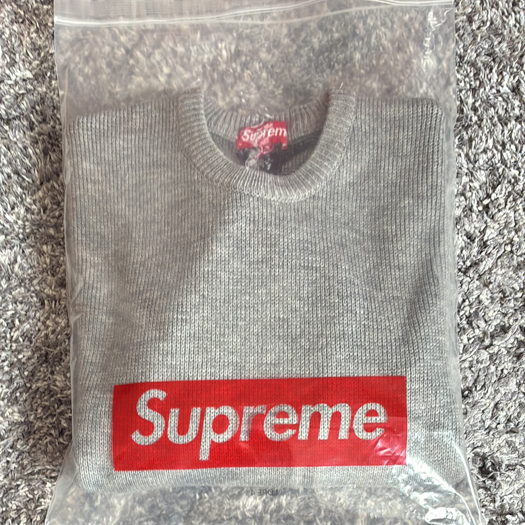 シュプリーム x スラッシャー セーター "ヘザーグレー"