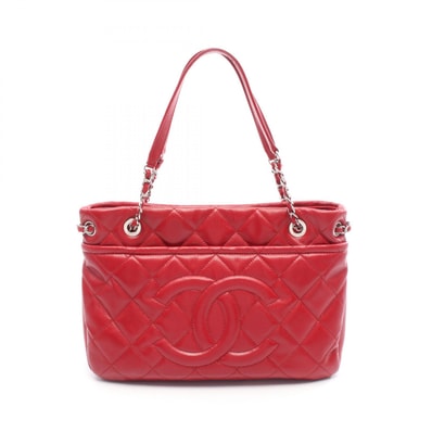 シャネル CHANEL マトラッセ ココマーク トートバッグ バッグ キャビアスキン(グレインドカーフ) レディース レッド系 【中古】