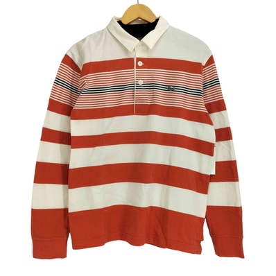 ボーダー柄 L/S ポロシャツ【1143727176616】