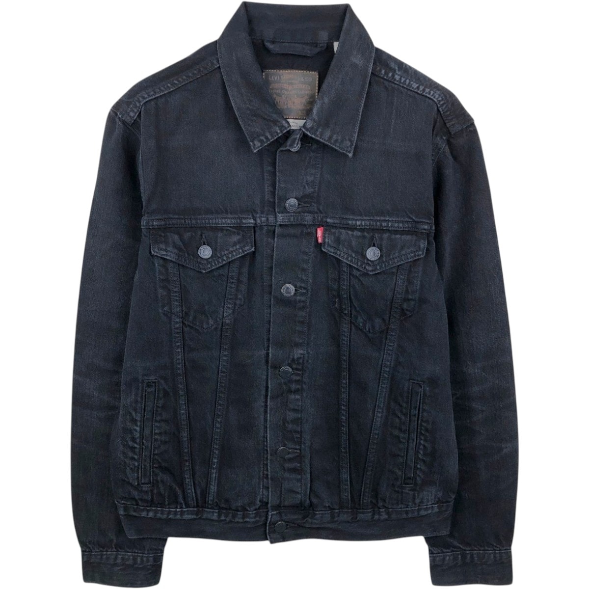 古着 リーバイス Levi's LEVI'S PREMIUM ブラック デニムジャケット Gジャン メンズM相当/eaa659565