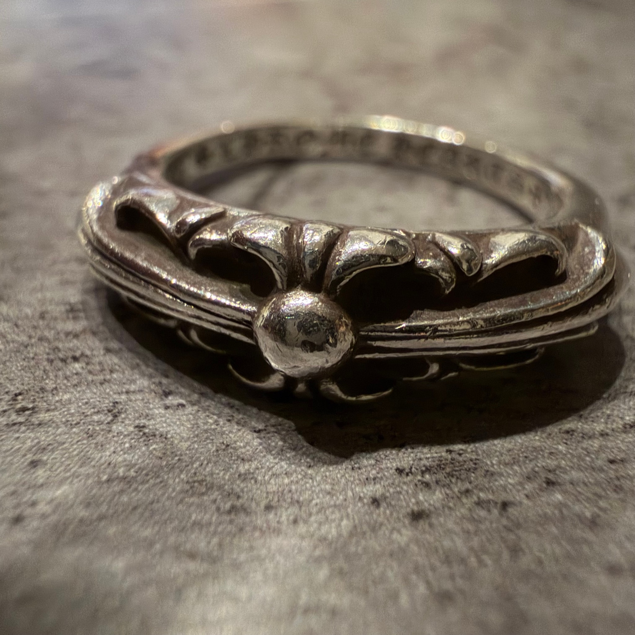 Chrome Hearts Baby Classic Floral Cross Ring "Silver"