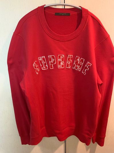 Supreme / Louis Vuitton Arc Logo Crewneck "Red"
