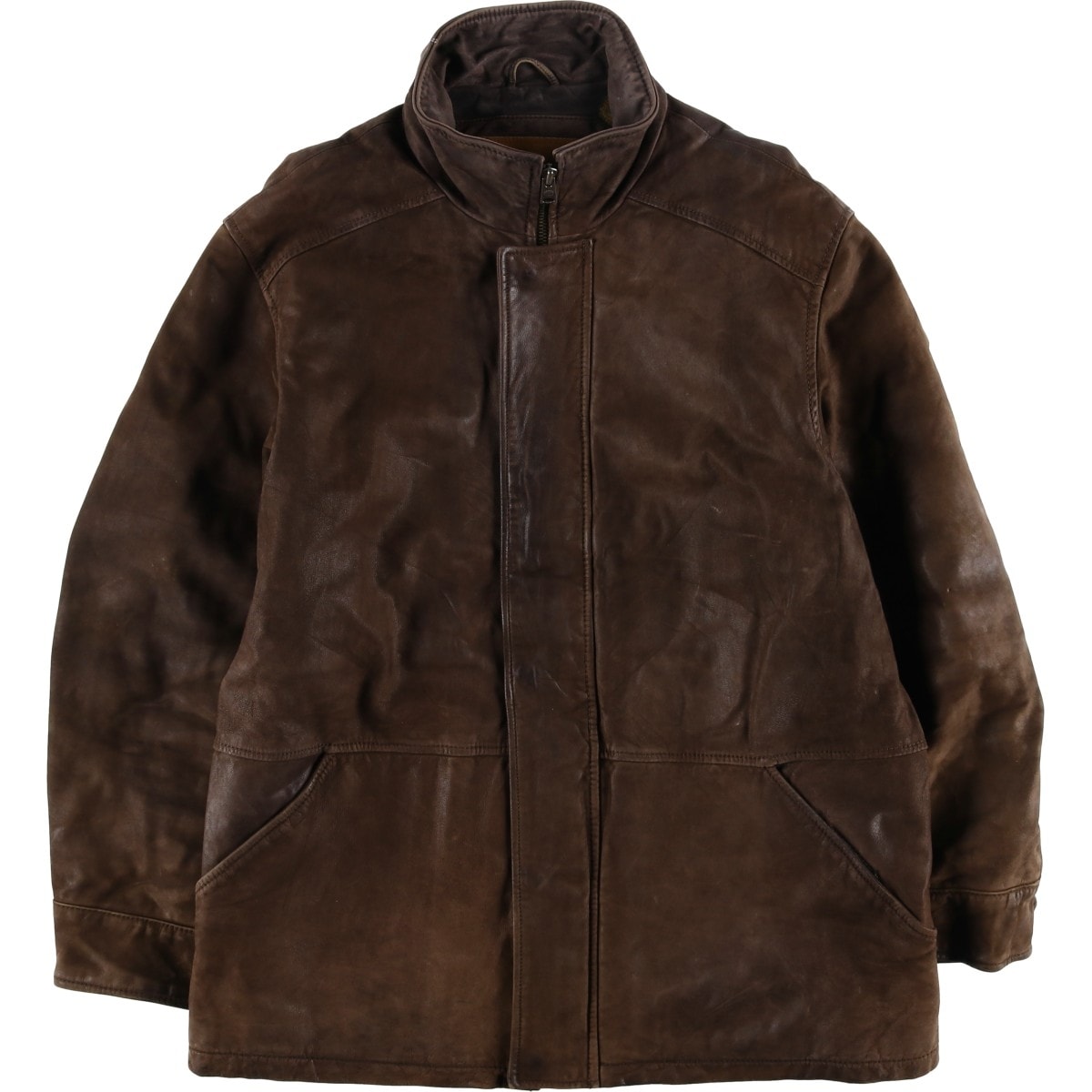 古着 90~00年代 ティンバーランド Timberland WEATHERGEAR 中綿入り レザーブルゾンタイプ メンズL相当/eaa566366