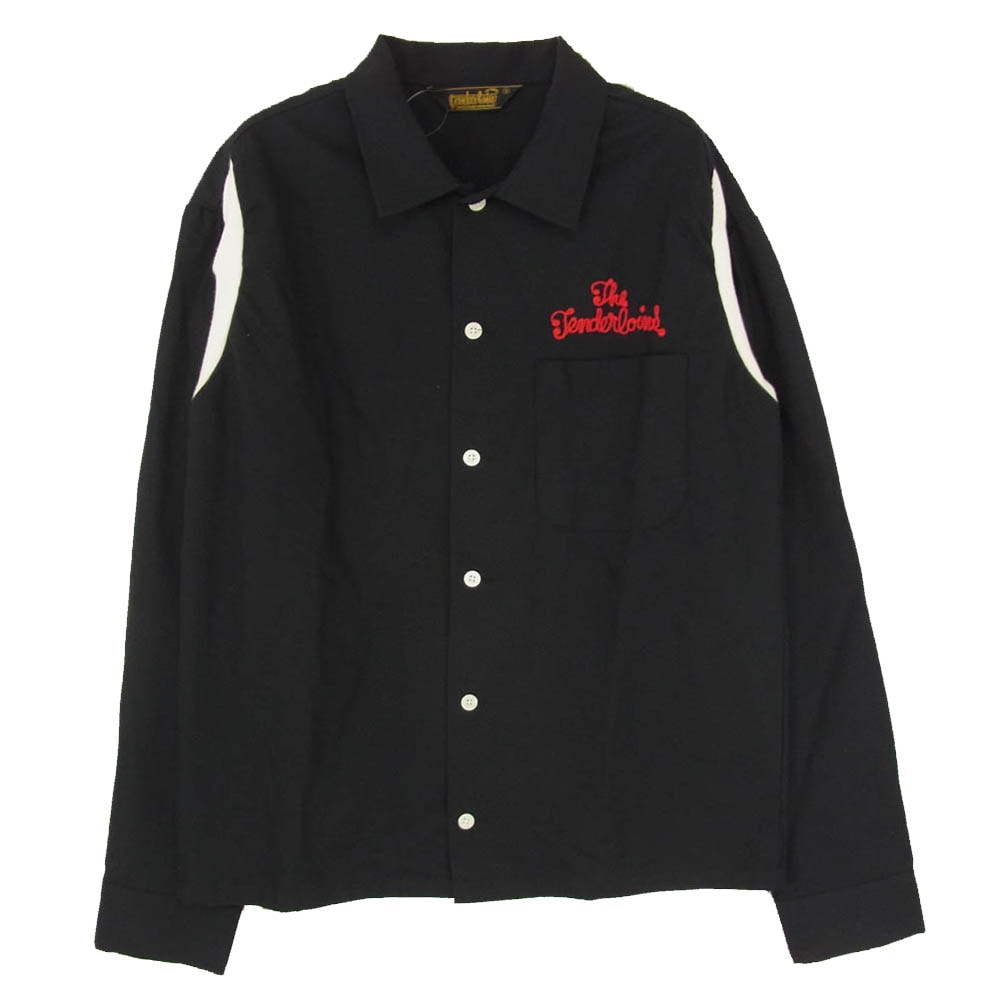 TENDERLOIN テンダーロイン T-BOWL SHT L/S 刺繡 ボーリング 長袖 シャツ ブラック系 S【中古】