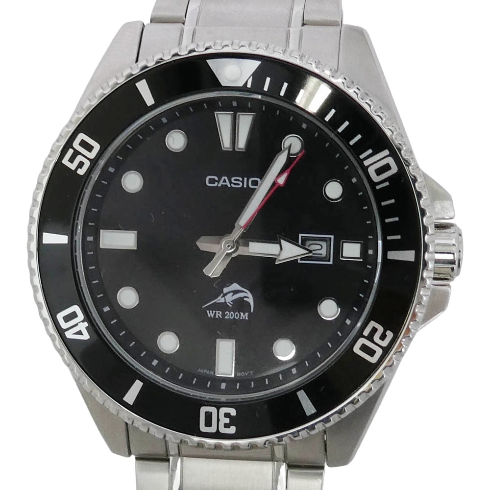 CASIO カシオ 時計 MDV-106 ダイバーズウォッチ 腕時計 シルバー系【中古】