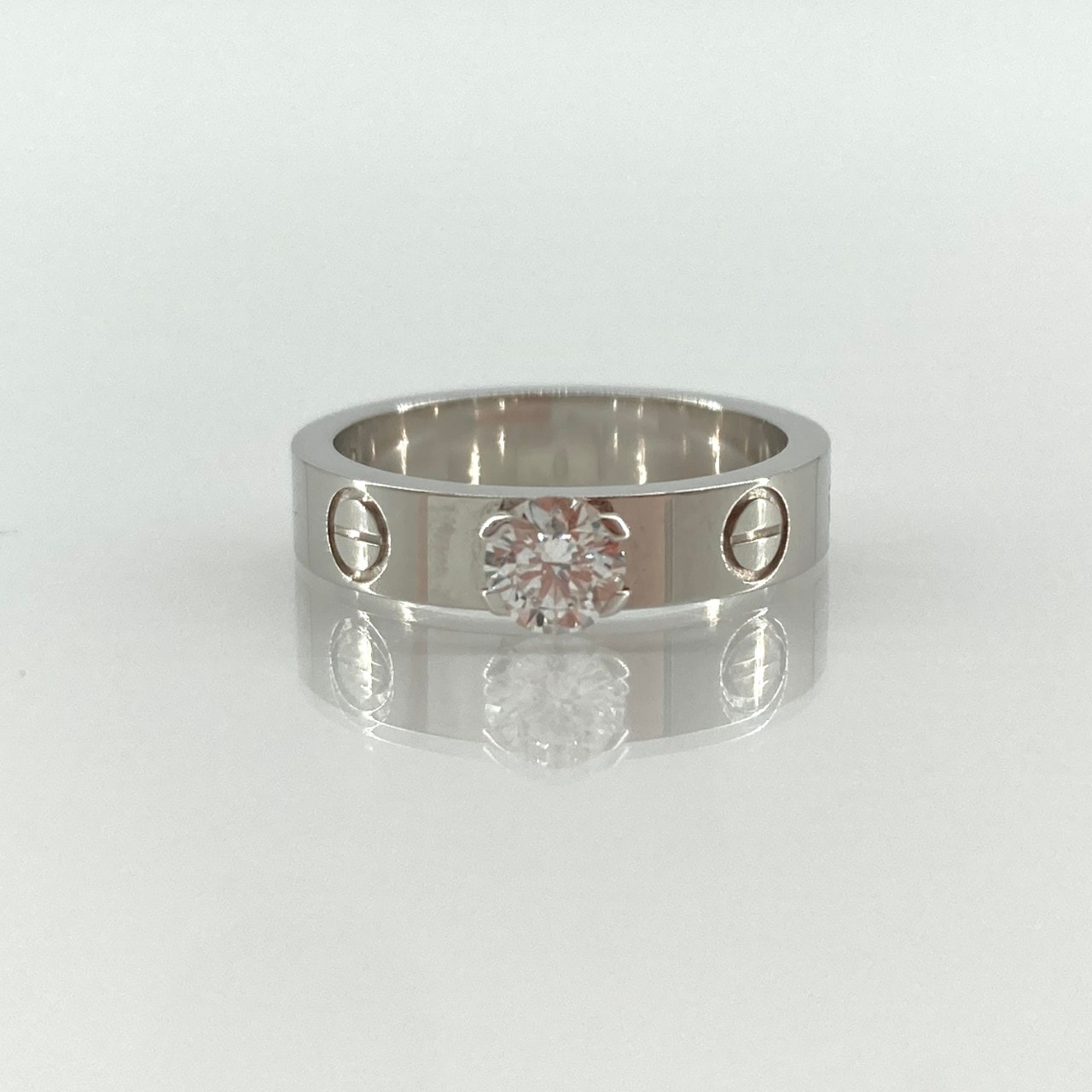 CARTIER(カルティエ) ミニラブ Au750 ダイヤモンド付 0.27ct #46 リング・指輪 3.00g ホワイトゴールド