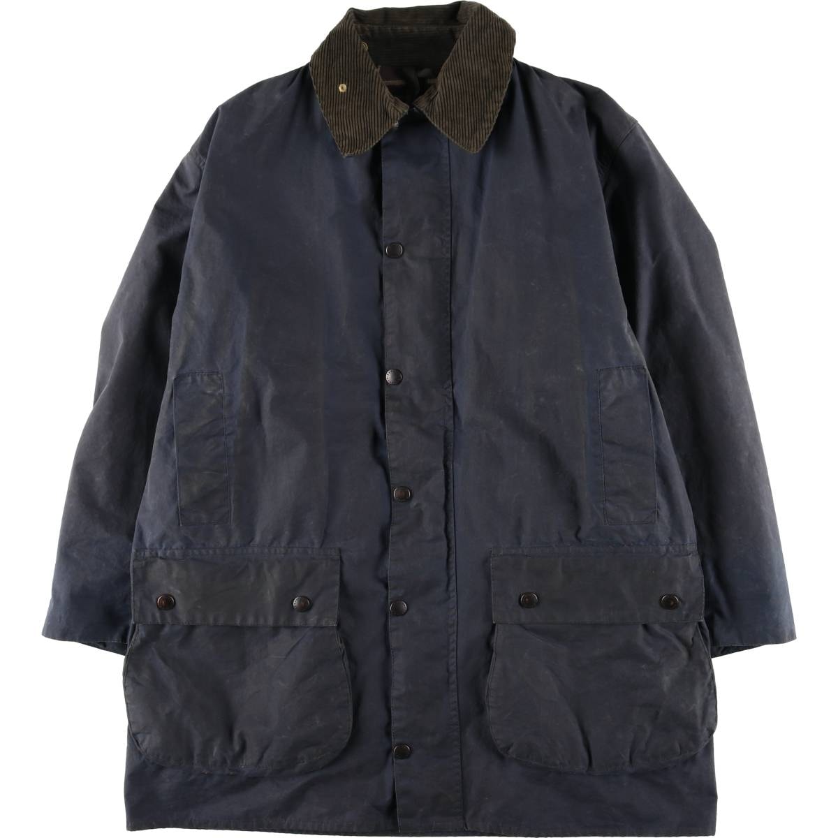 古着 90年代 バブアー Barbour BORDER ボーダー 旧3ワラント ワックスコットン オイルドジャケット 英国製 C42 メンズL相当 ヴィンテージ/eaa614864