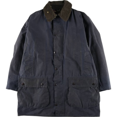 古着 90年代 バブアー Barbour BORDER ボーダー 旧3ワラント ワックスコットン オイルドジャケット 英国製 C42 メンズL相当 ヴィンテージ/eaa614864