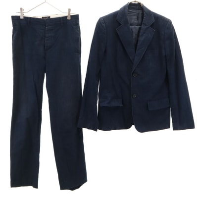 A.P.C. アーペーセー 90s ポーランド製 ストライプ柄 スーツ 上下セットアップ S ネイビー