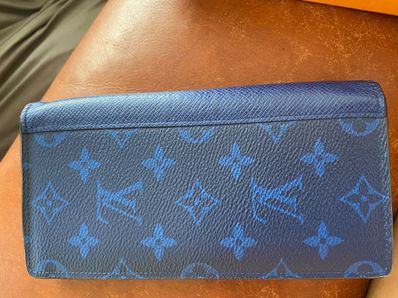 Louis Vuitton Brazza Wallet Taigarama "Cobalt"