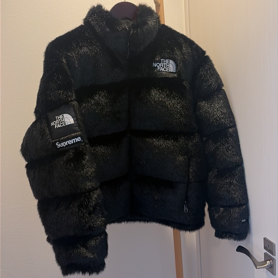 Supreme x The North Face Faux Fur Nuptse Jacket "Black"