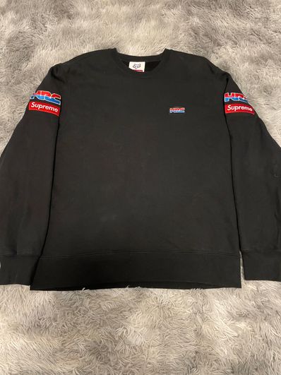 Supreme x Honda x Fox Racing Crewneck "Black"
