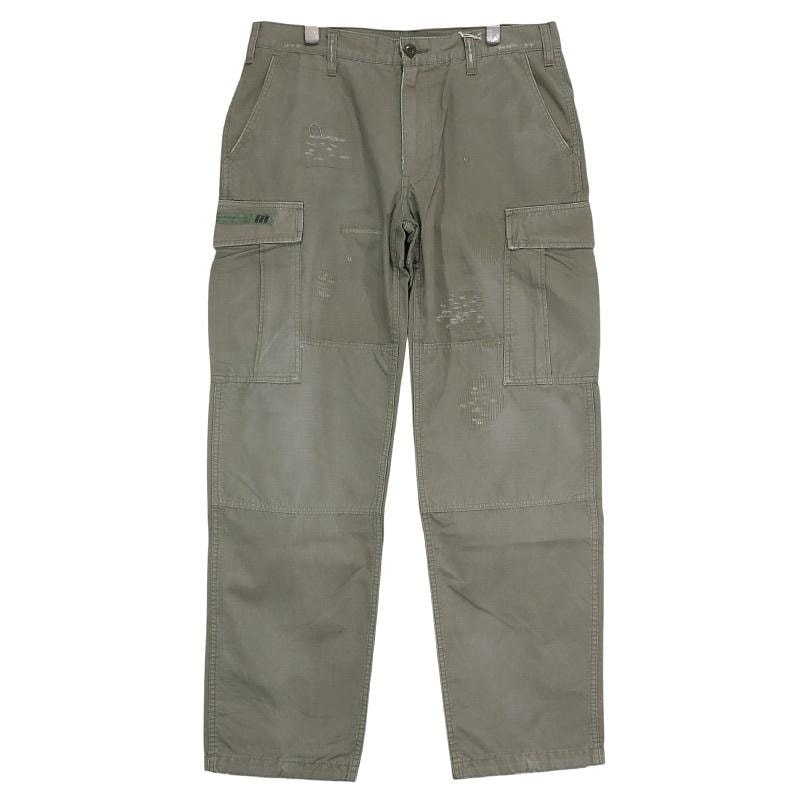 新品同様 WTAPS ダブルタップス 11AW JUNGLE.STOCK/TROUSERS.COTTON.RIPSTOP 112GWDT-PTM01S ジャングル ストック トラウザーズ コットンリップストップ オリーブ カーゴパンツ サイズ3(L)