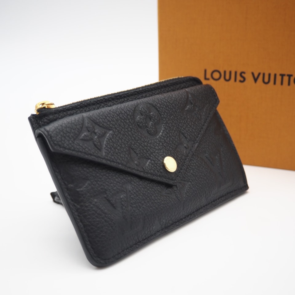 美品 LOUIS VUITTON ルイ・ヴィトン アンプラント ポルト カルト レクト ヴェルソ ノワール M69421 コインケース ブラック カーフレザー レディース