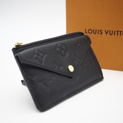 美品 LOUIS VUITTON ルイ・ヴィトン アンプラント ポルト カルト レクト ヴェルソ ノワール M69421 コインケース ブラック カーフレザー レディース