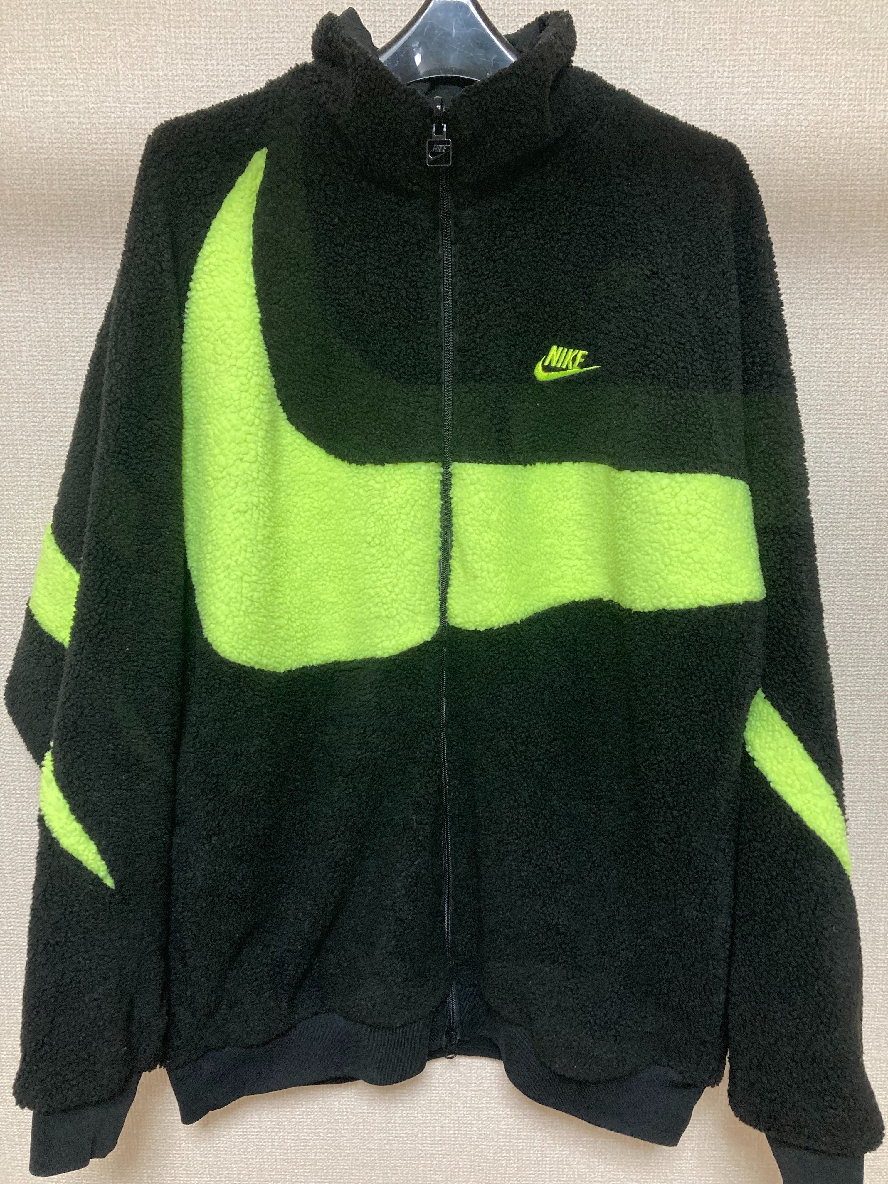 Nike Big Swoosh Reversible Boa Jacket"Black Neon"