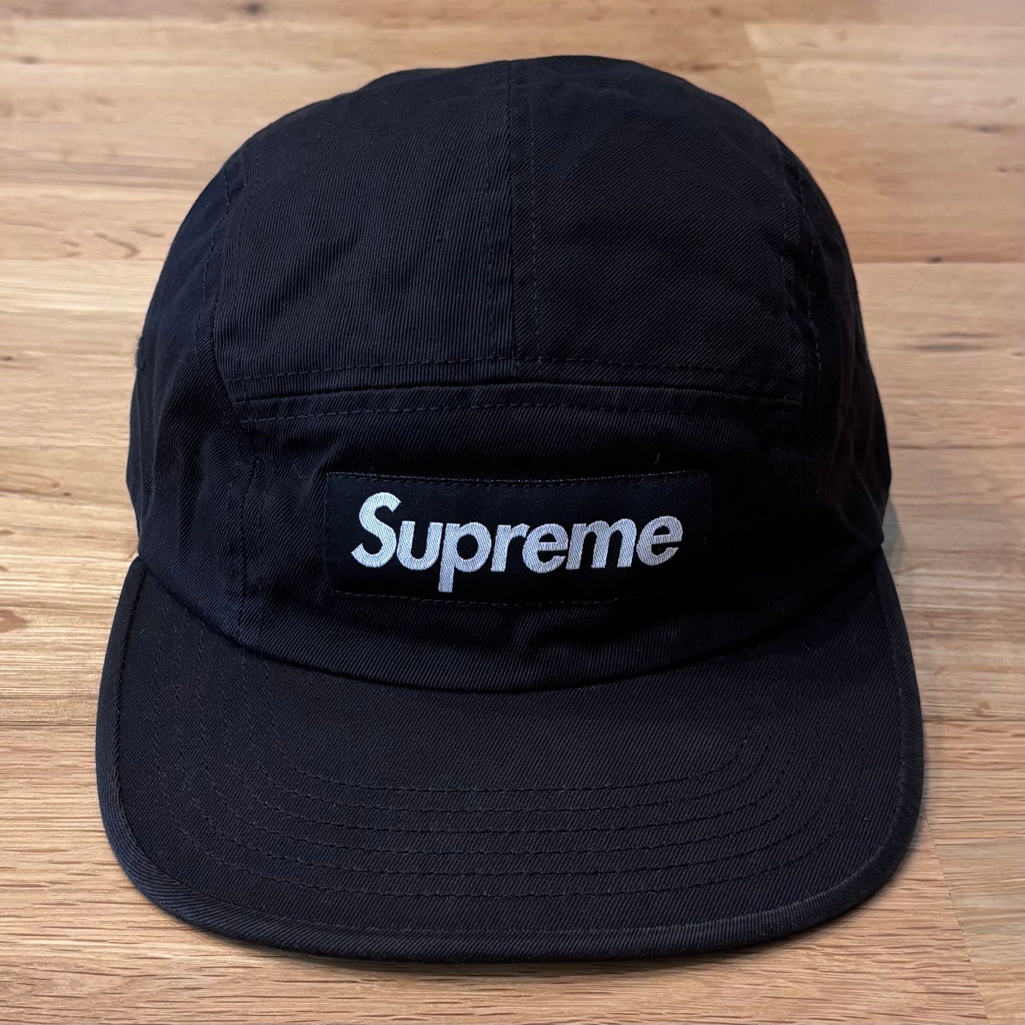 Supreme Washed Chino Twill Camp Cap (26SS) "Black"