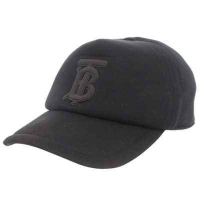 バーバリー キャップ TBロゴ コットン ブラック 帽