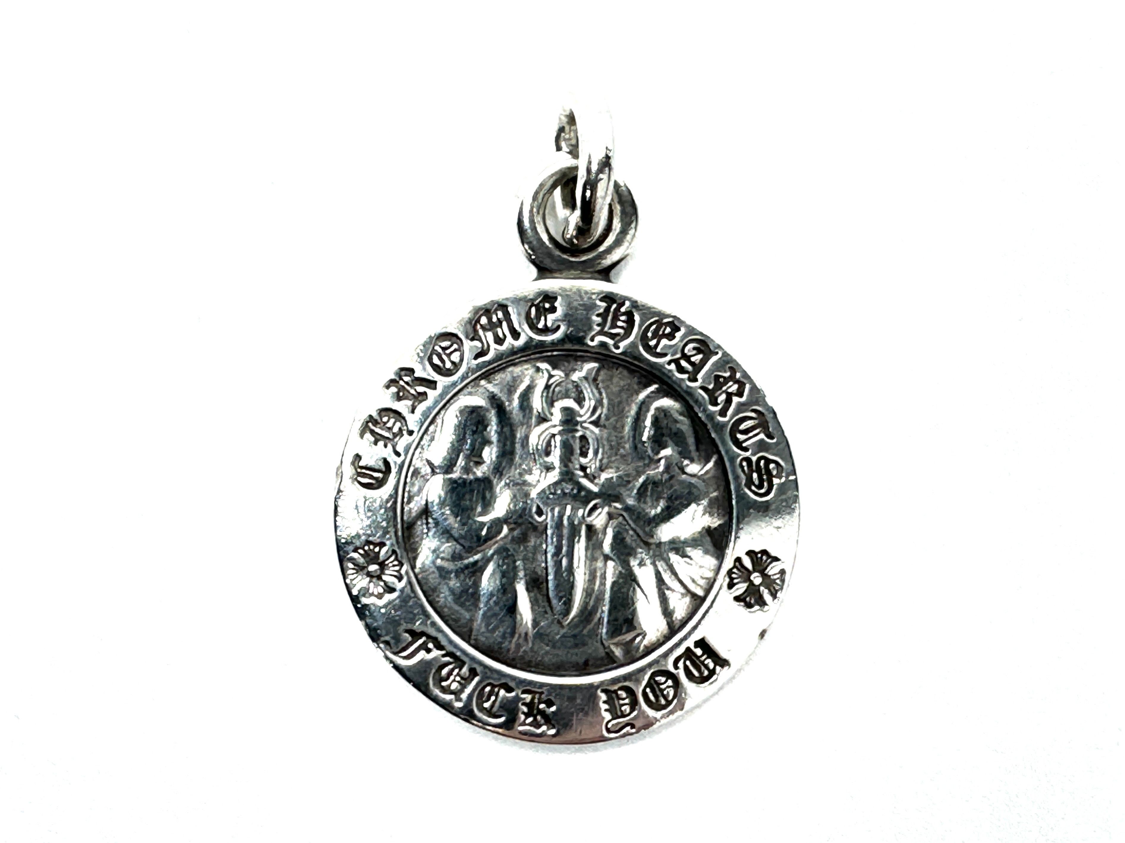 Chrome Hearts Angel Medal Charm Fuck You "Silver"