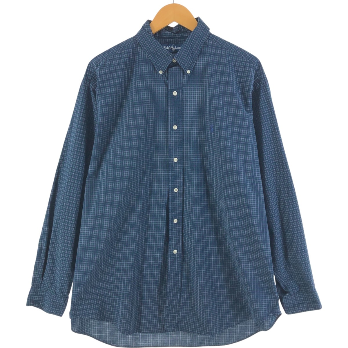 古着 ラルフローレン Ralph Lauren BLAKE 長袖 ボタンダウンチェックシャツ メンズXL相当/eaa520401