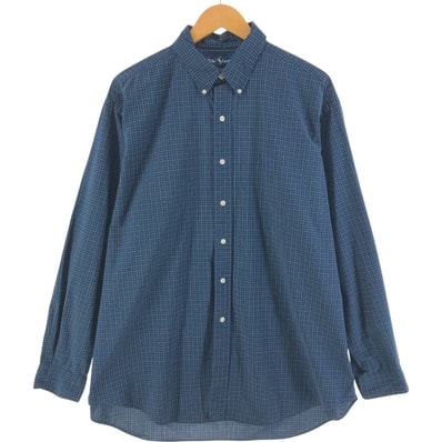 古着 ラルフローレン Ralph Lauren BLAKE 長袖 ボタンダウンチェックシャツ メンズXL相当/eaa520401