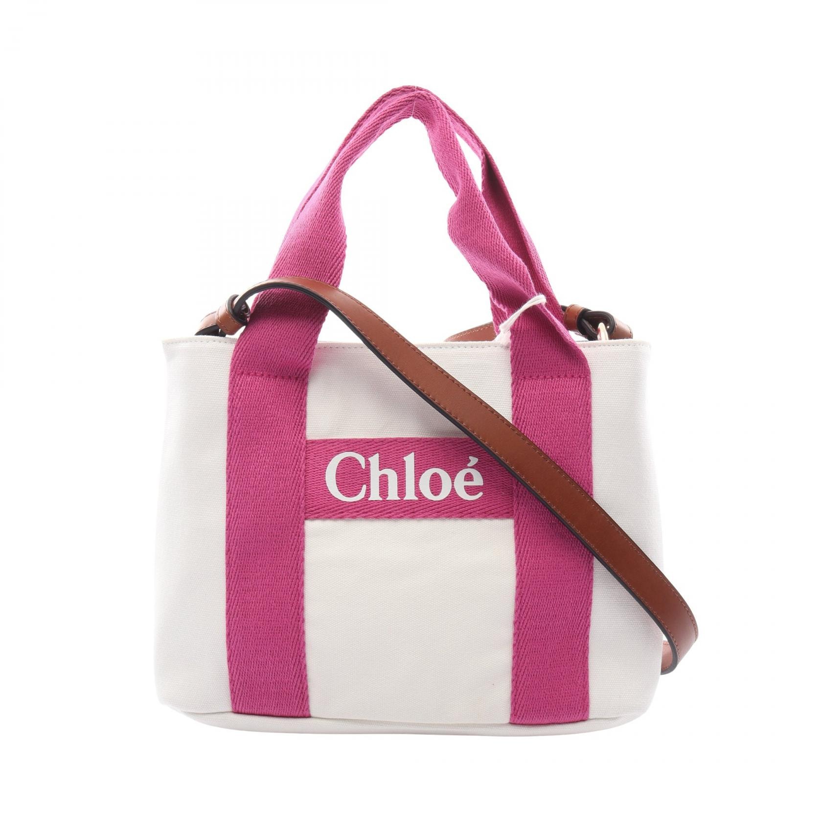 クロエ Chloe ハンドバッグ バッグ キャンバス レディース ホワイト系 / ピンク系 C20046117 【新品】