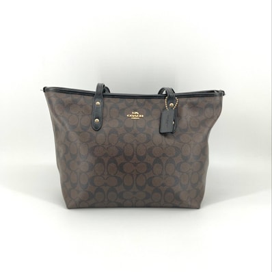 COACH(コーチ) シグネチャー柄 大容量 F58292 トートバッグ ブラウン