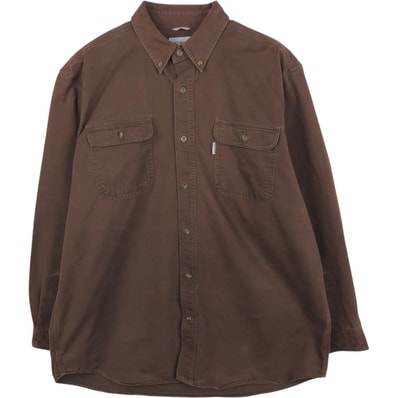 古着 カーハート Carhartt ORIGINAL FIT 長袖 ボタンダウン ワークシャツ メンズXL相当/eaa666594