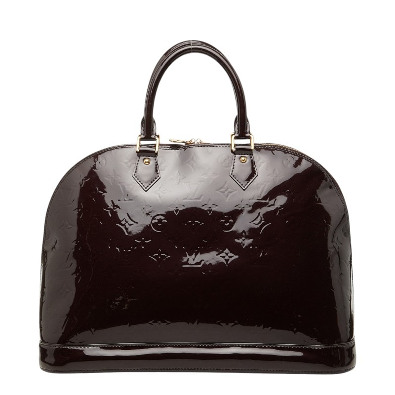 ルイ ヴィトン モノグラム ヴェルニ アルマGM ハンドバッグ M93595 アマラント パープル パテントレザー レディース LOUIS VUITTON 【中古】