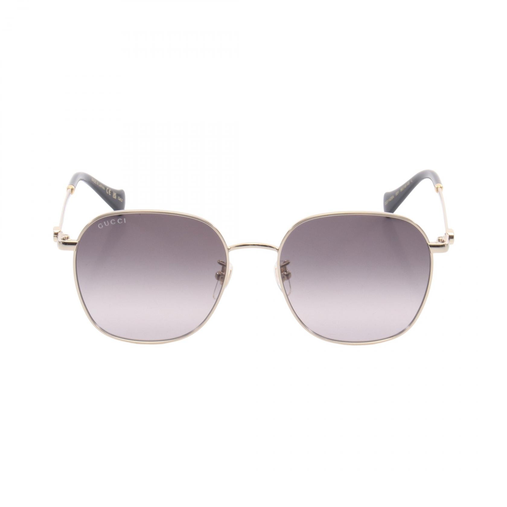 グッチ GUCCI サングラス 衣料品 メタル / プラスチック レディース ゴールド系 / ブラック系 GG1142SA001 【新品】