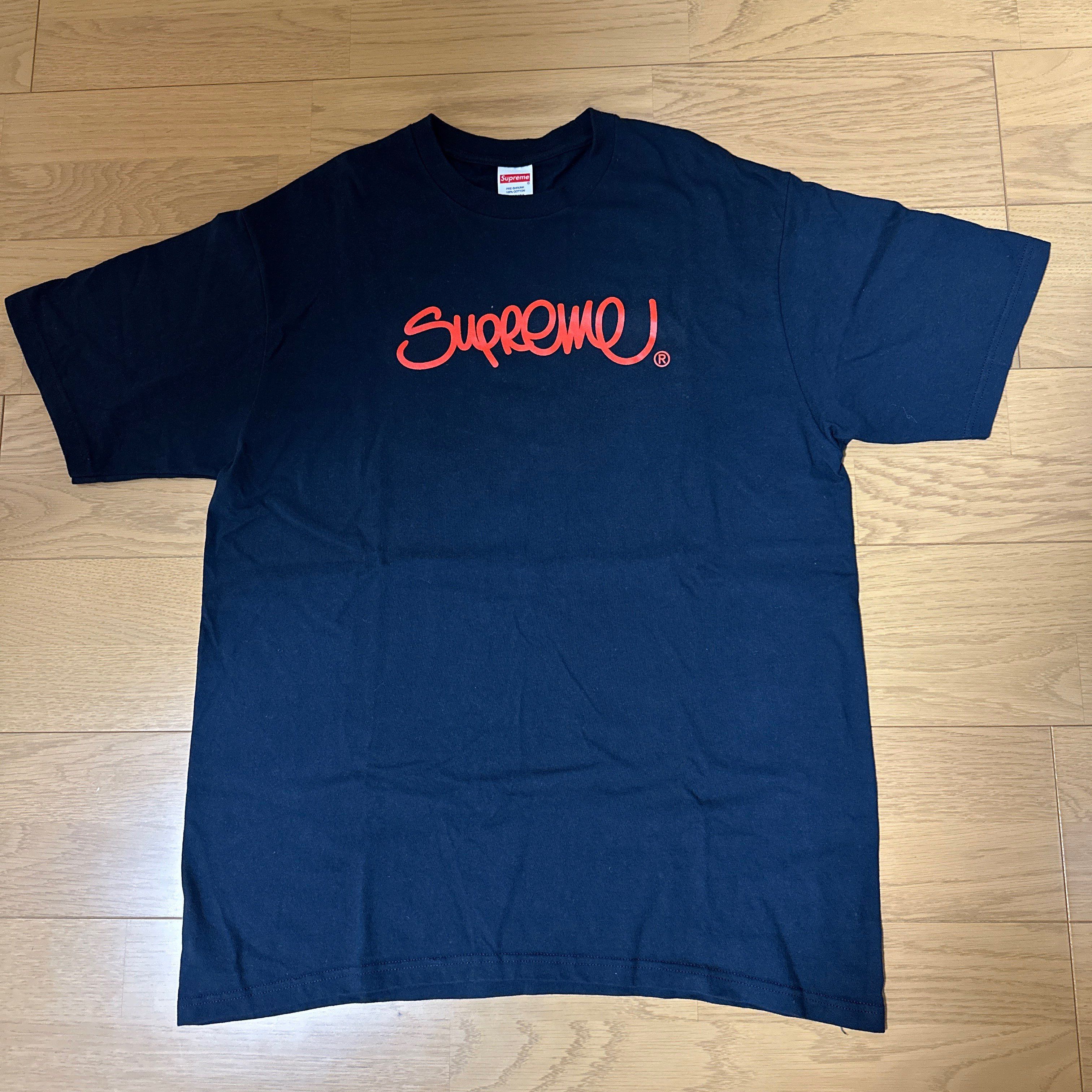 Supreme Handstyle Tee "Navy"
